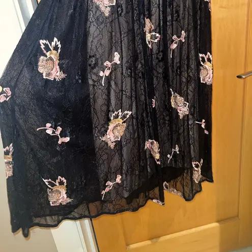 Miss Selfridge Lace And Floral Embellished Maxi Dress