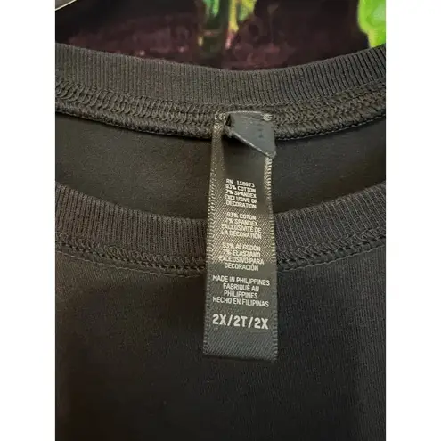 SKIMS Fits Everybody T Shirt Dress Mini 35" Long Charcoal Gray Black Women's 2X