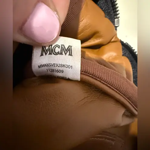 MCM AUTHENTIC Stark Bebe Boo Side Studs Backpack In Visetos Black