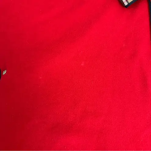 VINTAGE DAVID BARRY Red Reversible Wool Cape Size undefined