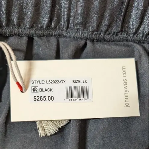 Johnny Was Wide Leg Pants NWT Womens Plus Size 2X Jade Black Shimmer Evening