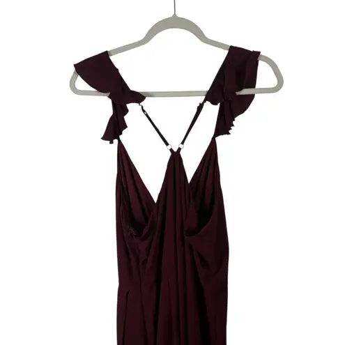 Showpo Trust Nobody Maxi Dress Wine Red Wedding Guest NEW Womens UK 18 US 14