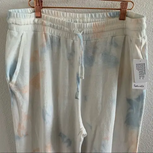 Splendid NWT  Tie Dye Drawstring Jogger Sweatpants Pink Blue XL - Image 4