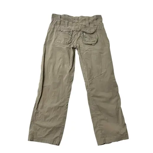 Johnny Was Pete & Greta Cargo Pants Lightweight Y2K Streetwear Khaki size 6