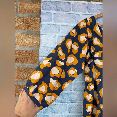 Pink Chicken New York Women's Dress in Navy mustard size medium Blue