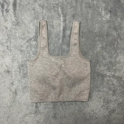 Forever 21 Gray Grey Basic Active Gym Workout Crop Top Sports Bra