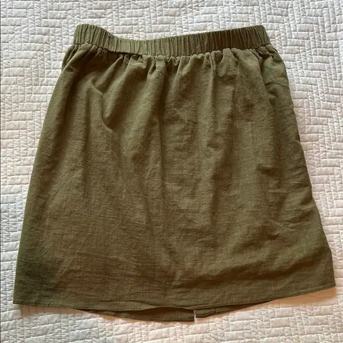 SheIn Olive Button-Front Skirt Size M