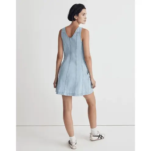 Madewell  Denim Sleeveless Seamed Mini Dress Palomilla Wash Size 00 NWT