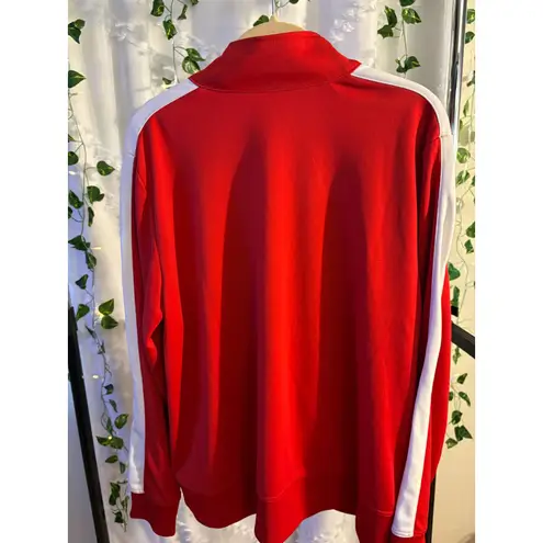 Ideology | Red & White Track Jacket Full Zip Athleisure Activewear NWOT XL