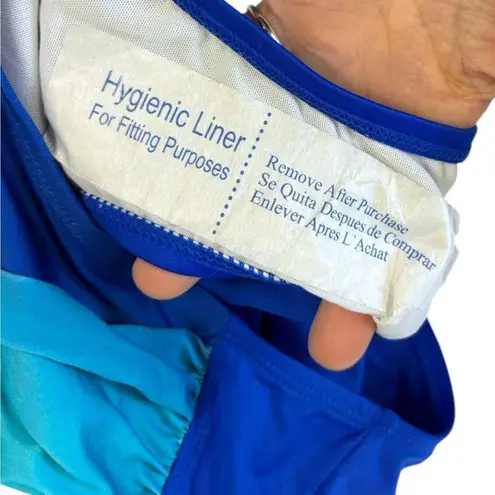 NWT Sonnet Shores Blue Ombre Women's Swimsuit Molded Cups Tummy Panel size 24w