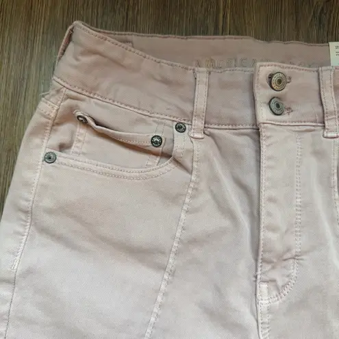 American Eagle  Outfitters Light Pink Super High Rise Stretchy Flare Shorts