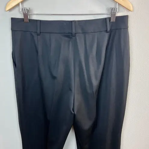 St. John Dress Pants 10 Womens Black Wool Stretch Straight Leg Professional