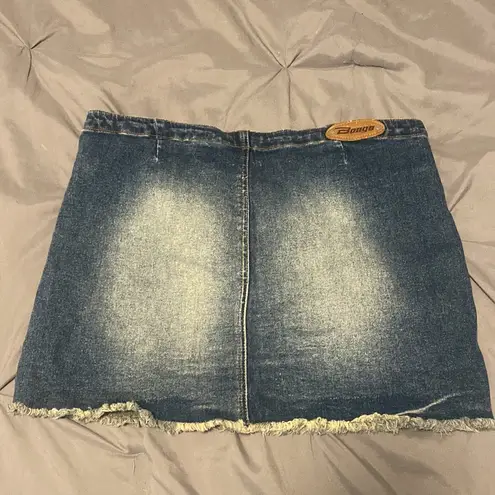 Bongo  Juniors Acid Wash Denim Blue Mini Skirt Y2K Vintage 90's Sz 9