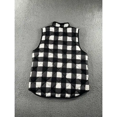 Woolrich Vest Women Large Duck Down Plaid Quilted Puffer Full Zip Classic