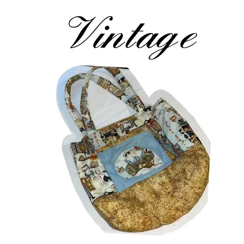 Vintage purse • Cat lovers handmade purse • cat bag • lots of pockets • kittens