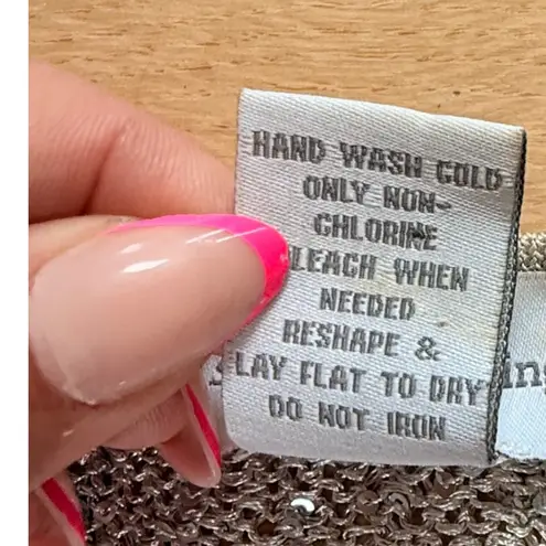 Soft Surroundings Sequin Embellished Sleeveless Cardigan Vest Small