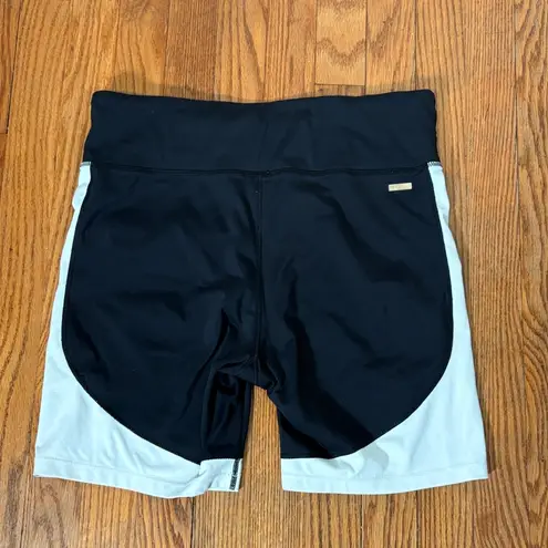 Alala Black White Colorblock Biker Shorts Athletic Workout Leggings Women L
