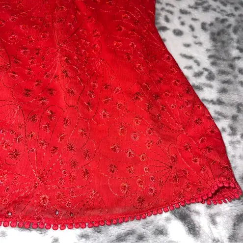 Sofia Jeans by Sofia Vergara Halter Top Red Size 3X