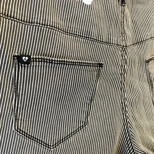 Blackheart Black White Stripe High Rise Short