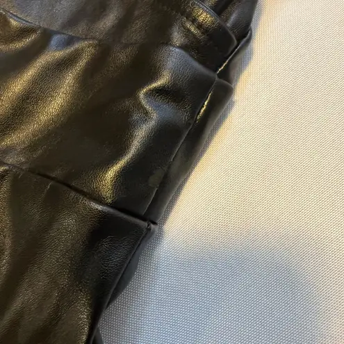 Ashley Stewart Black Faux Leather Wrap Off Shoulder Midi Dress Plus Size 26/28 #