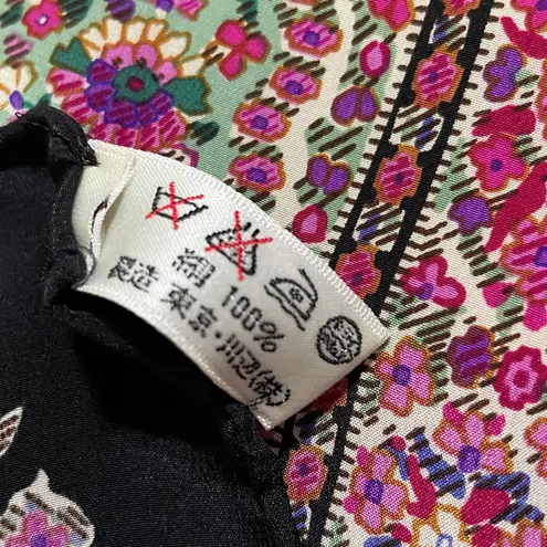 Yves Saint Laurent Floral Patterned Cotton Scarf