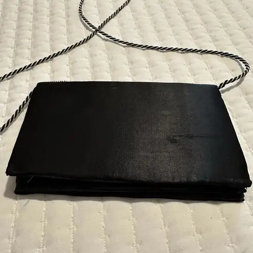 Women’s Black & Clear Beaded Bead Thin Shoulder Bag Evening Purse