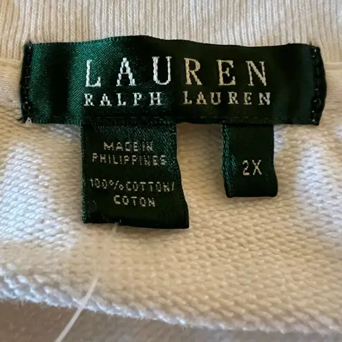 Ralph Lauren Lauren  White Lounge Jacket RL Logo Crest Vintage Acapulco NWT 2X