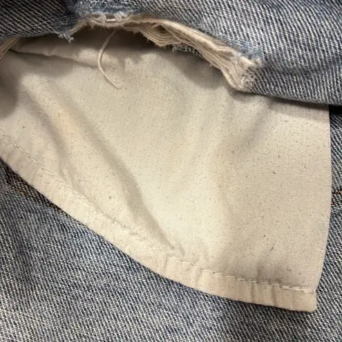 Denim Colab Saltwater Song Distressed Mid Rise Jean Shorts Size 26