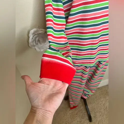 NTM: Pajamaramas Striped Waffle Knit Pajama Set Top & Drawstring Pants Sz M NWT Red Size M