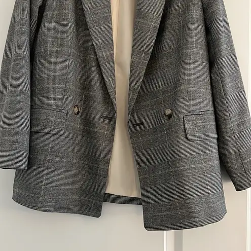 ZARA H&M Grey Patterned Blazer - Image 3