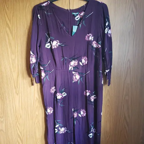 Wild Fable  NWT‎ XXL 2X Plum Floral Jumpsuit Romper Pantsuit NEW - Image 3