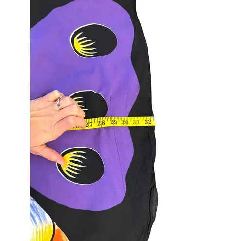 Batik Halus Puri Kencana Purple Butterfly Dress Black Size L