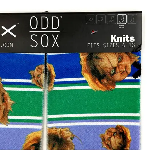 Odd Sox Chucky Child’s Play Crew Socks Mens Womens 80s Horror Movie Novelty Gift
