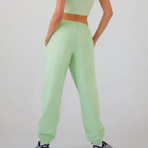 TNA Aritzia Extra Fleece Sweatpants Athleisure Influencer Mint Size Small Green