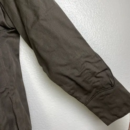 Vintage Scully Womens Western Shirt Medium Brown Pearl Snap Chainstitch Cowgirl