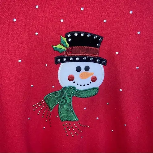 Vintage top stitch snowman crewneck Red Size L