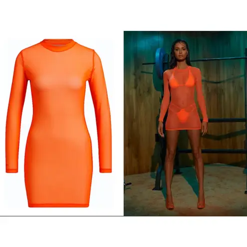 Adidas Ivy Park 2021 Flex Park Swim Cover Up Dress Large Orange