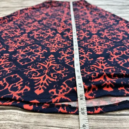 Joe Benbasset Women's A-Line Maxi Skirt Navy Blue Coral Pink M Med Medium Flowy