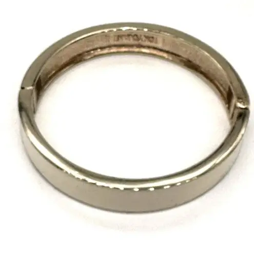 Tokyo Jane Off White Enamel Goldtone Bangle Bracelet Gold