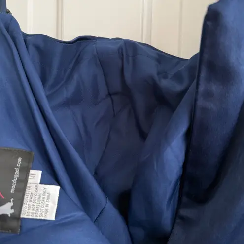 Mac Duggal 49229 Ruffle One Shoulder Beaded Dress Size 14W Midnight Blue NWT