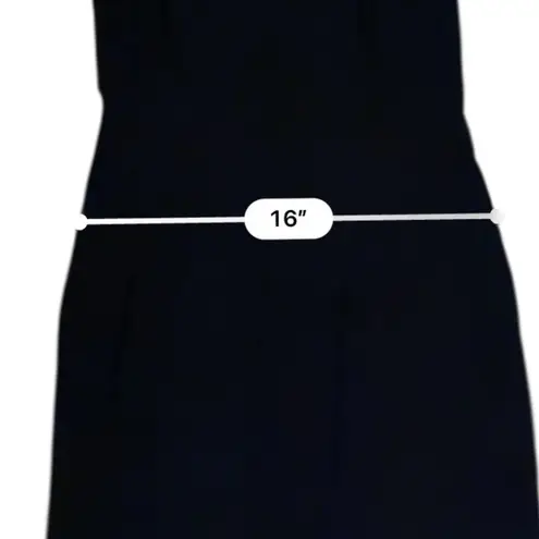 Giorgio Armani Dress Wool Blend Black Sleeveless Sheath Knee Length Sz 40 (4 US)