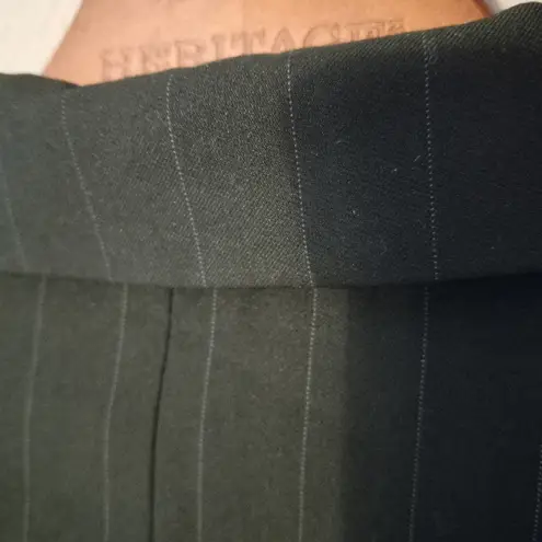 Anne Klein  Suits 10 M Pinstriped Smart Fitted Skirt Suit in Black Funeral