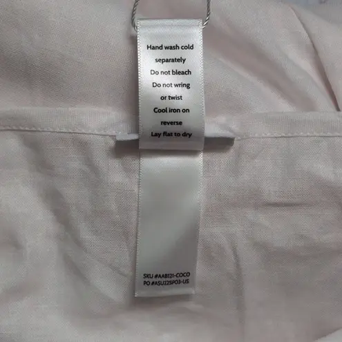 ANDIE NWT Wrap Maxi Skirt Coconut (White) Tie Waist Linen Blend L/XL