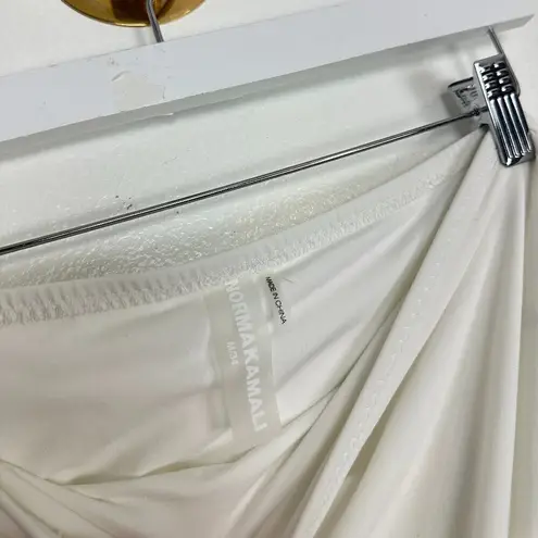 Norma Kamali Diana Ruched Skirt in White Size Medium