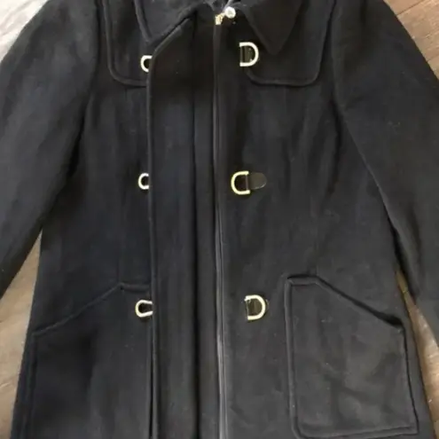 Calvin Klein  wool peacoat with toggles  & Zipper  Size 6 Removable Hood - Image 2