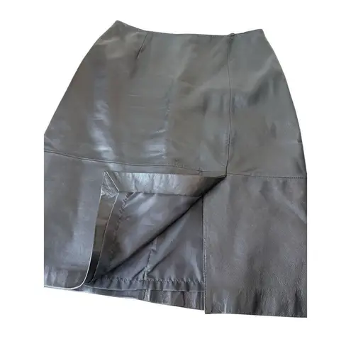 Mixit Vintage 1990’s Black Genuine Leather High Waisted Pencil Skirt Size 6