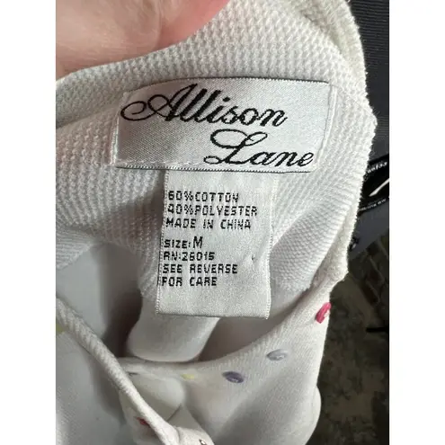 cardigan sweater pastel button detail white pink purple yellow Size L