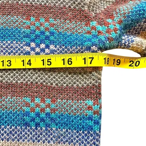 VTG Saturdays Generation Womans Crew Neck Knit Sweater L Geometric Grandma Cozy Size L