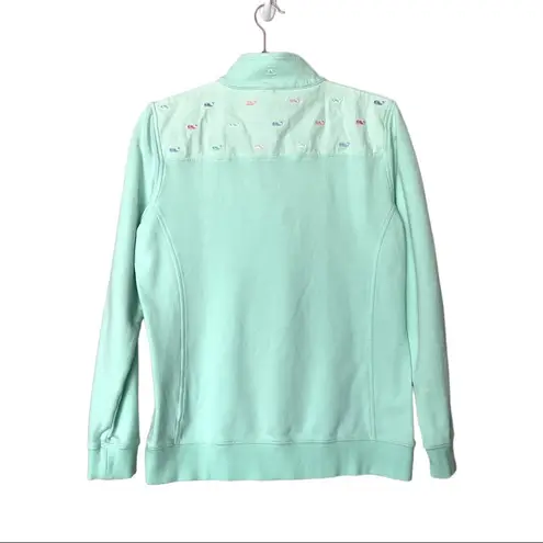 Vineyard Vines  Embroidered Whale Classic Shep Pullover 1/4 Zip Shirt Size Small