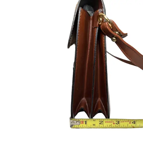 Vintage Yves Saint Laurent Brown Leather Shoulder Bag Model DE 3133 BR 1970